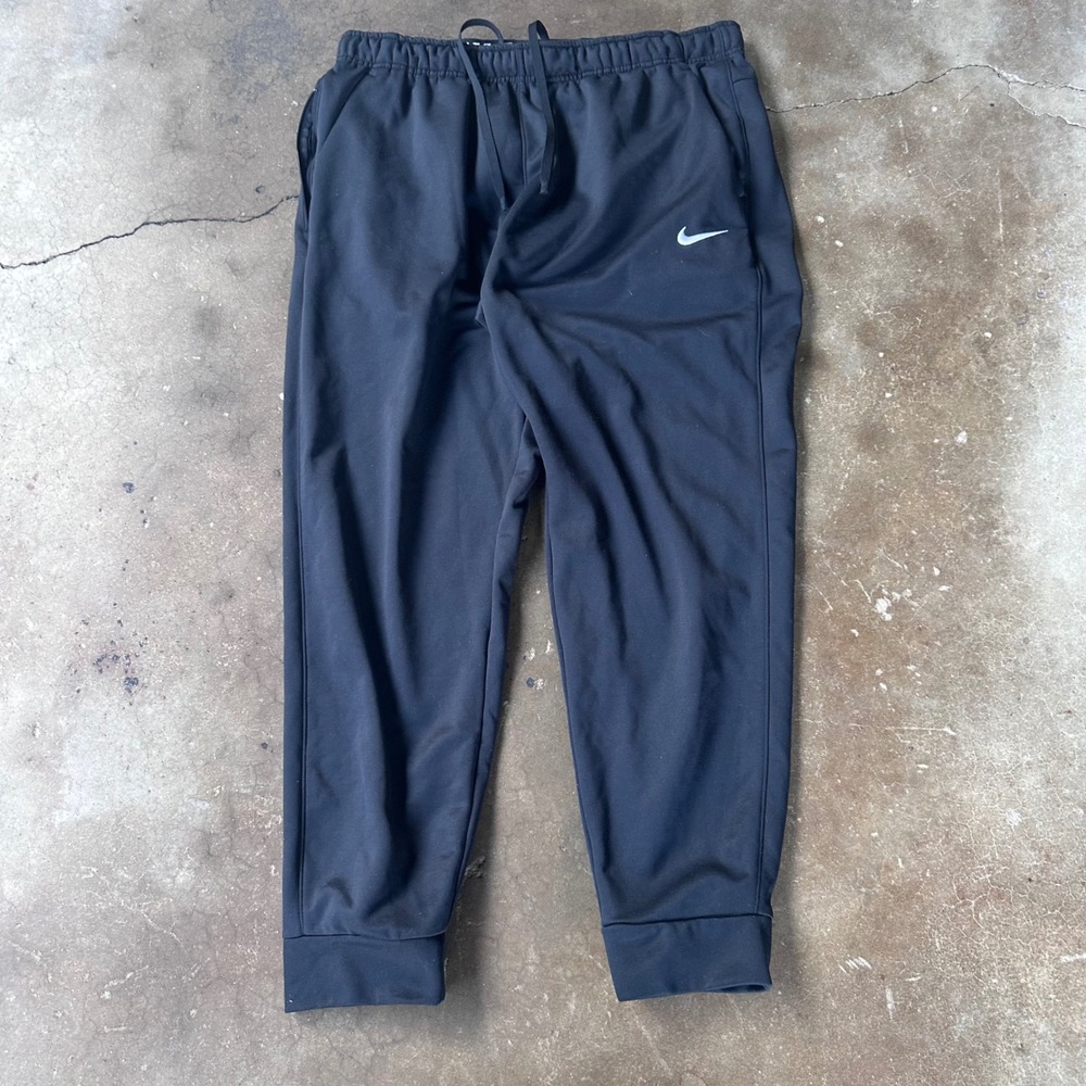Nike Therma-FIT Joggers Mens XL Black Excellent Tapered Training Sweatpants